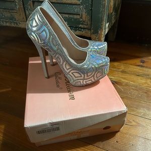 Sparkle platform heels